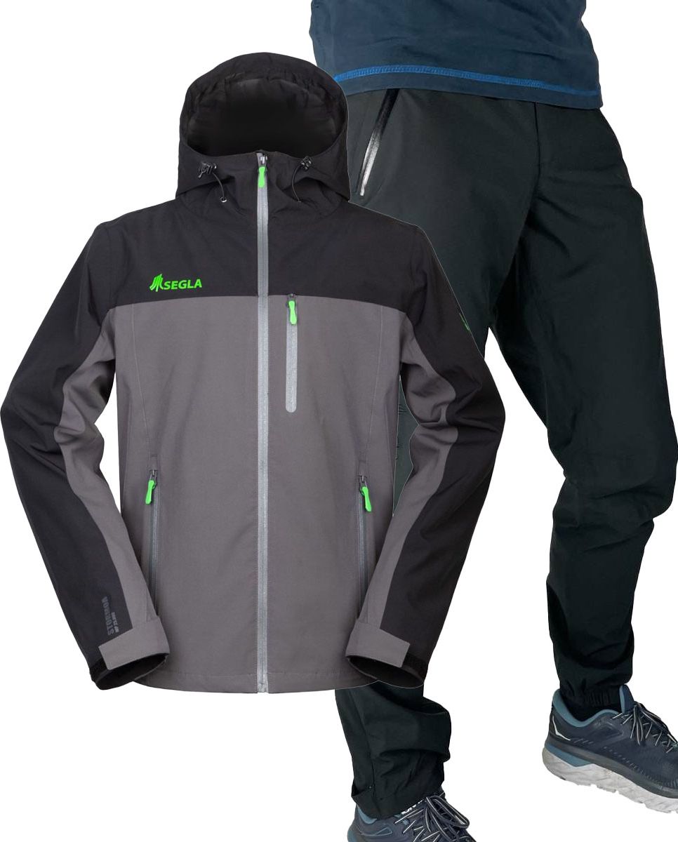 Segla Stormoa+Hybrid V2 25000mm Vanntett Sett Herre Black/Green