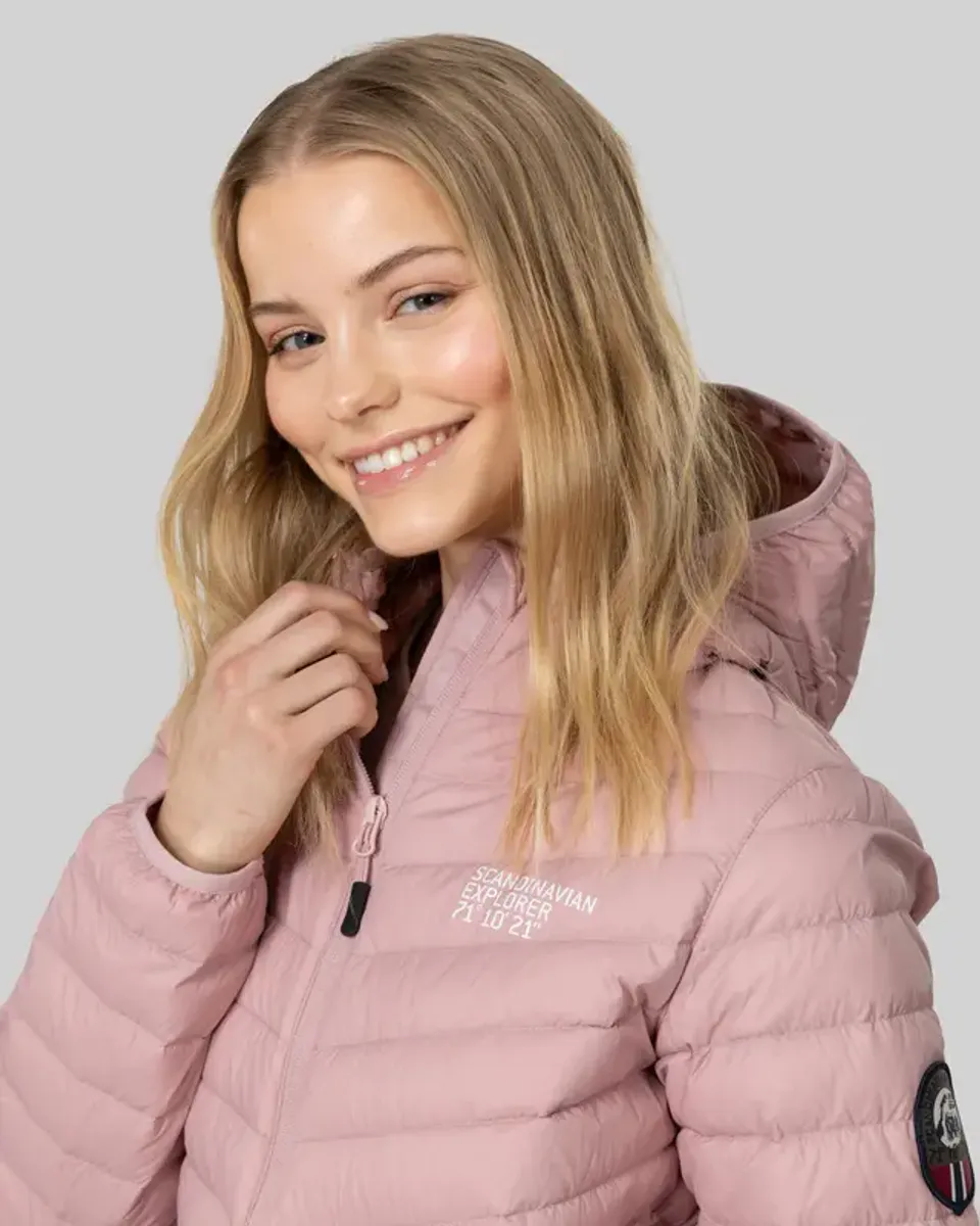 Scandinavian Explorer Dunjakke - Pink Dusty til dame