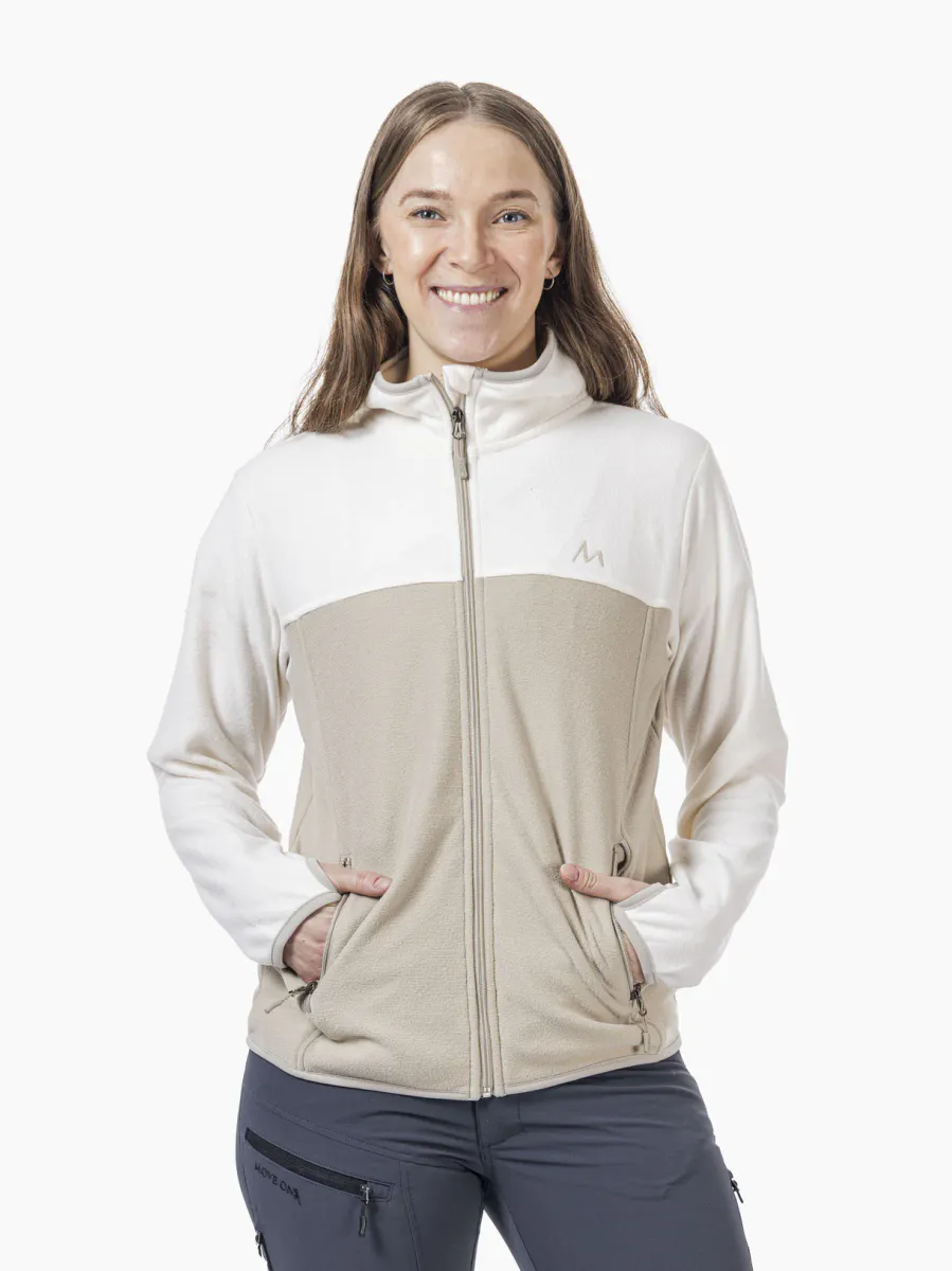Move On Utne Offwhite/Beige Fleecejakke dame