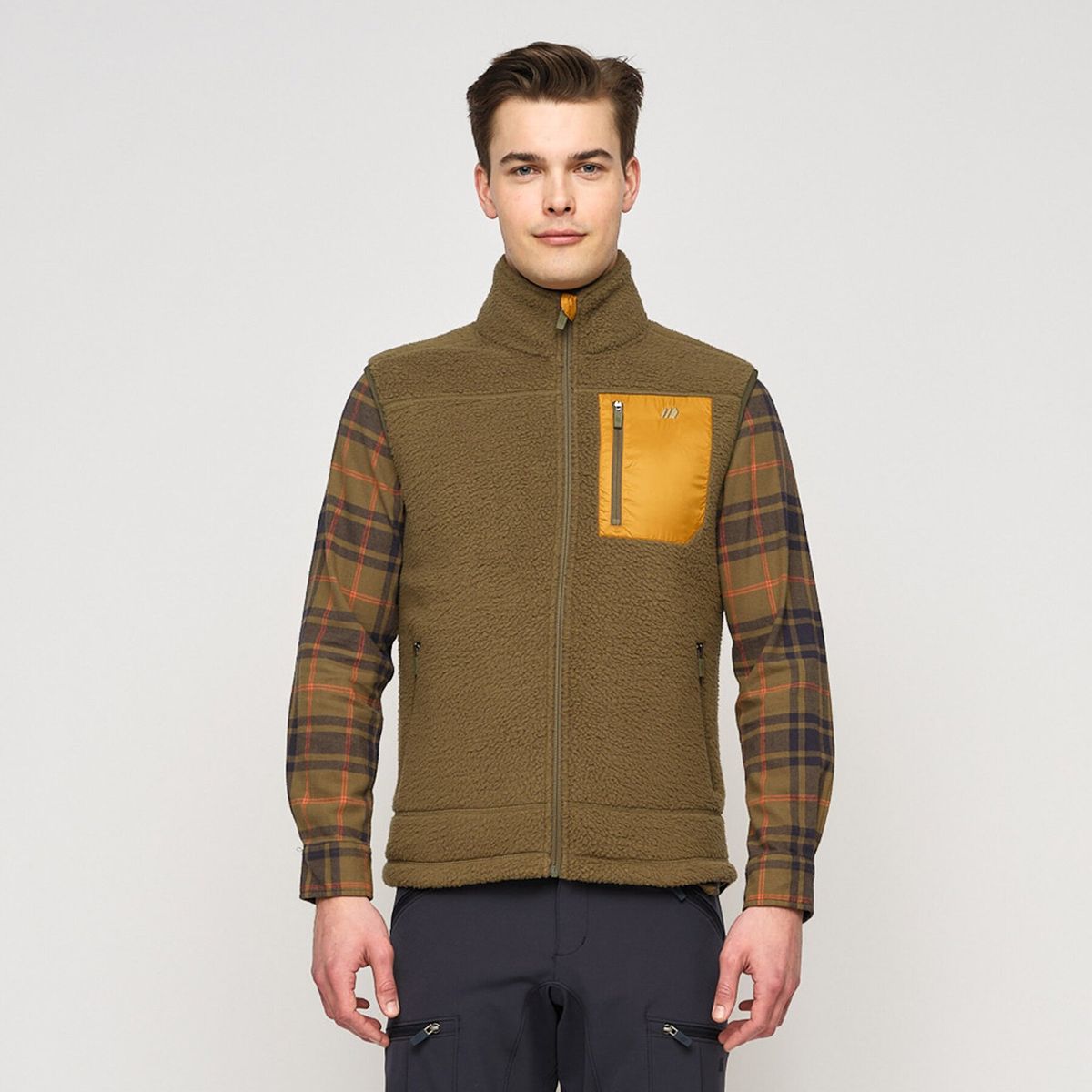 Skogstad Skåbu Pile fleece vest Ivy green herre