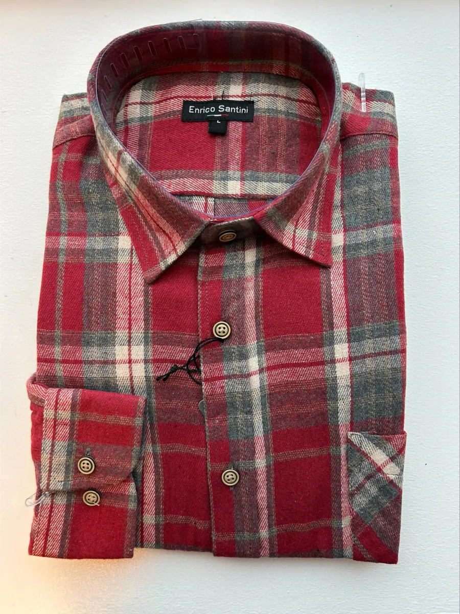 Enrico Wayne Flanellskjorte 4066 Red