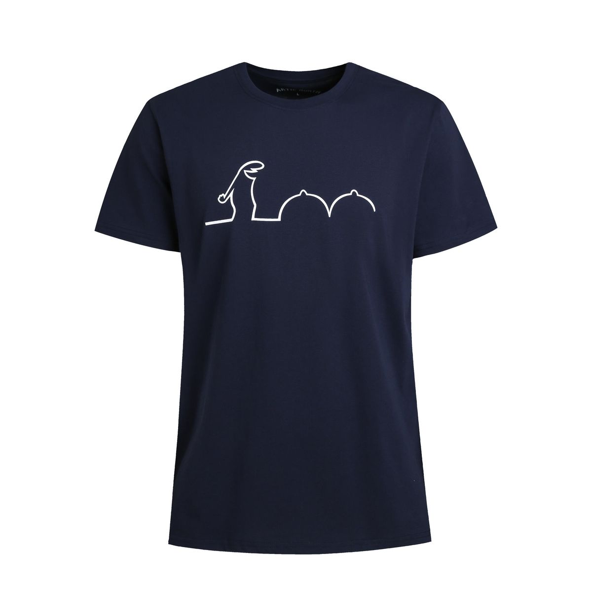 Artic North Streken Pupper Navy T-skjorte herre
