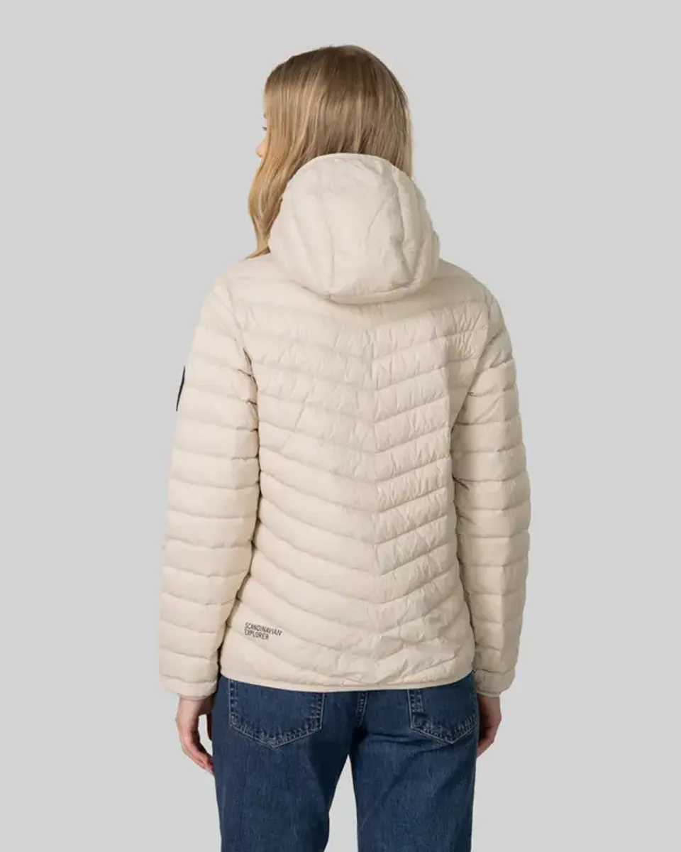 Scandinavian Explorer Dunjakke - Lys Beige til dame