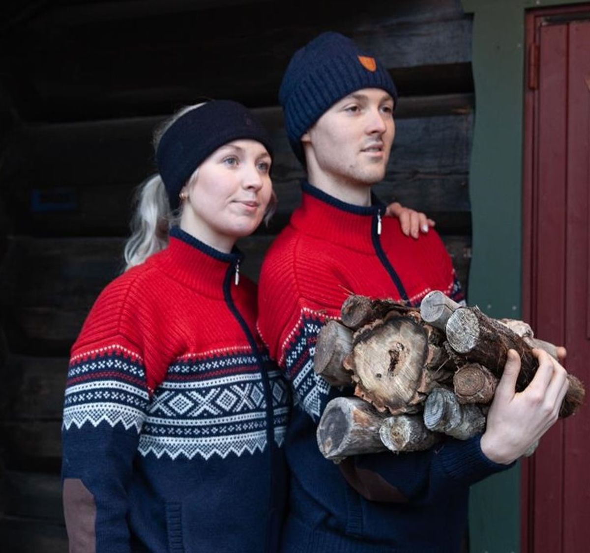 Marius by Bråtens Unisex jacket - Navy/red/offwhite