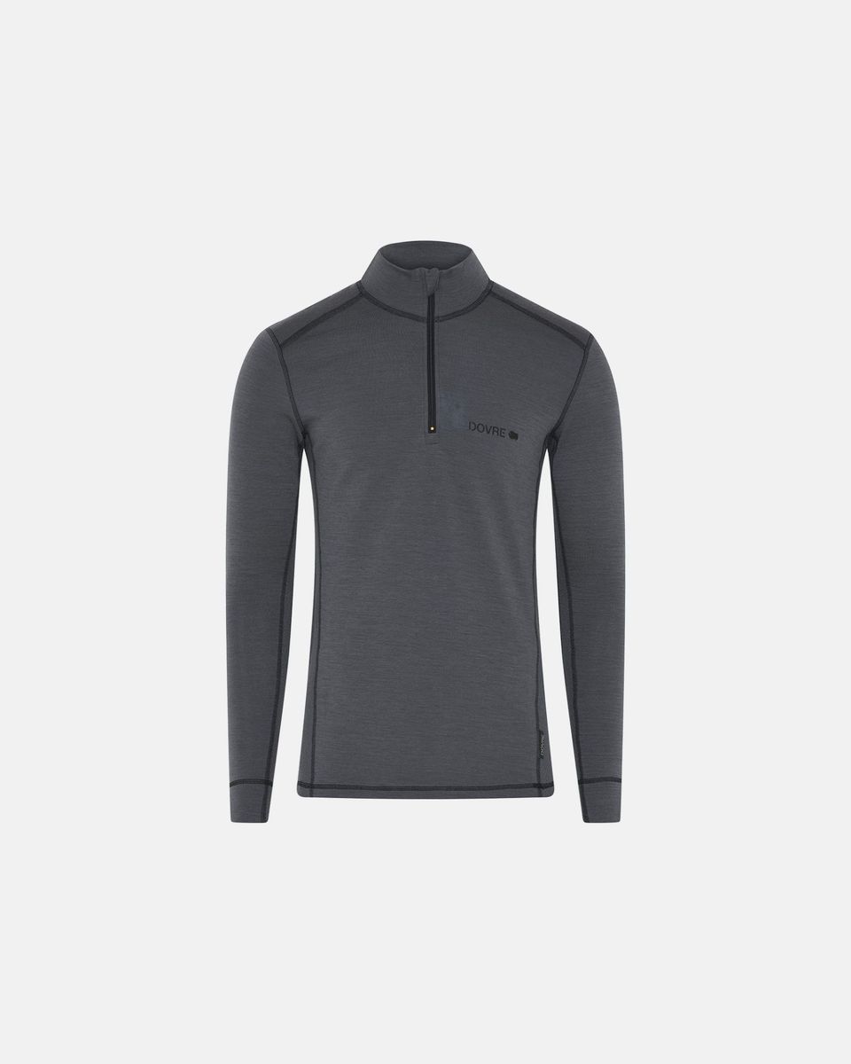 DOVRE 100%ULL ZIP - GRÅ